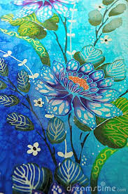 Batik Style Floral Fabrics Batik Art Fabric Painting Techniques Pattern Art