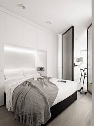 Pont De Lit Moderne Et Blanc Avec Un Eclairage Led Pratique Amenagement Petite Chambre Petite Chambre Chambre A Coucher