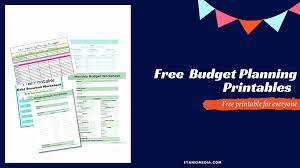 free budget planning printables templates worksheets binders 2022