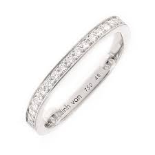 Alliance Carree Signee Dinh Van Diamants 0 12 Carat En Or Blanc Gemme Les Bijoux Com Bagues De Fiancailles Vintage Bague Or Blanc Diamant Or Blanc