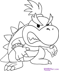 Bowser Jr Mario Coloring Pages Monster Coloring Pages Super Mario Coloring Pages