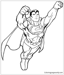 Flying above the earth superman coloring pages printable. Superman Flying Coloring Pages Superhero Coloring Pages Coloring Pages For Kids And Adults