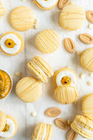 Passionfruit And White Chocolate Macarons Cloudy Kitchen Recipe Macaroon Recipes Macaron Recipe Macaron Cookies