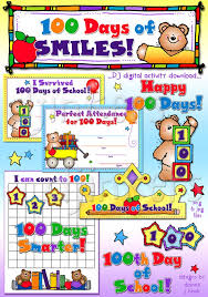 100 Days Of Smiles Activity Download With Clipart For School