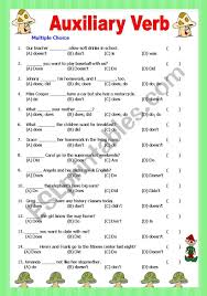 Auxiliary Verb Revision With Answers Esl Worksheet By