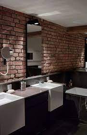 Shop for and buy bathroom sets with shower curtain online at macy's. 48 Stylish Bathrooms With Brick Walls And Ceilings Digsdigs