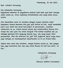 Surat pribadi adalah surat yang digunakan untuk menyampaikan berita yang dibuat oleh contoh surat pribadi kepada orang tua. Buatlah Bagian Isi Dari Surat Pribadi Dengan Tema Meminta Maaf Atas Kesalahan Yang Kau Perbuat Brainly Co Id