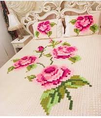 2 070 Likes 25 Comments Muhacir Kiz Indan Sizin Orgu Sunumlariniz On Instagram Photo Kadriy Pixel Crochet Crochet Bedspread Crochet Quilt
