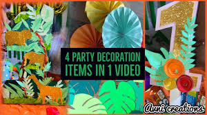 Jungle theme party supplies, 136 pcs balloon arch kit, green balloons garland for birthday party decorations, safari decorations, baby shower, christmas party decorations. Jungle Safari Birthday Theme Decoration Diy Jungle Theme Birthday Decoration Ideas At Home Youtube
