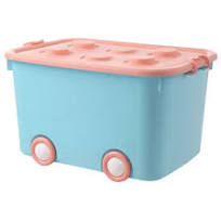 Wholesale Cartoon Plastic Toy Storage Box with Wheel ...