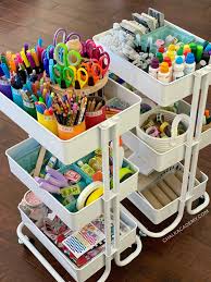 You will learn how to organize kids art supplies, specifically on how to organize crayons do you have a different art supply storage? Kids Art Cart Storage System And Organization Tips Chalk Academy
