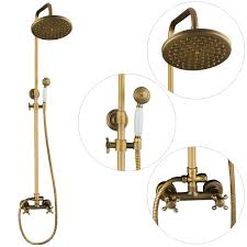 Komplett Duschset Komplett Dusche Armatur Antik Messing Massiv Sanlingo Armaturen Dusche Retro
