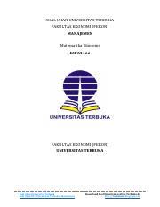 Bank of exercise boe semester gasal 20172018 himpunan. Soal Ujian Ut Manajemen Espa4122 Matematika Ekonomi Pdf Soal Ujian Universitas Terbuka Fakultas Ekonomi Fekon Manajemen Matematika Ekonomi Espa4122 Course Hero