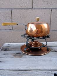 Stockli Netstal Hammered Copper Fondue Pot And Tray Chafing Etsy Hammered Copper Copper Chafing Dishes