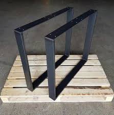 Tischkufen Metall Industrie Design 73 80 Cm Stahl 80 20 Mm 1 Paar Metall Tischbeine Schwarz Tischbeine Tischgestell Tischdesign