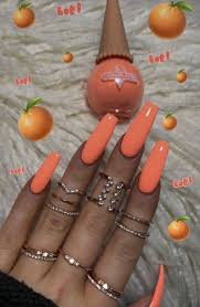 Simple spring nails colors for acrylic nails, gel nails, shellac spring nails, as well as short spring nails. Pinterest Nandeezy Nails Orange Nails Fake Nails