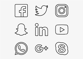Black And White Social Media Icons Png Pin By Vico On Inspiration Social Media Logos Social Media Icons Vector Social Media Drawings