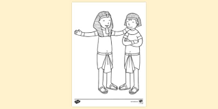 Joseph and pharaoh coloring pages. Pharaoh And Joseph Colouring Sheet Colouring Sheets