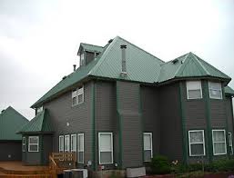 It has some color without being look at me! 7 House With Green Roof Ideas Green Roof House Green Roof House
