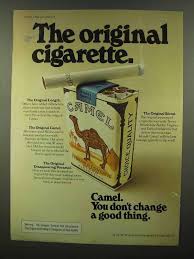 They are pall mall and camel. 1974 Camel Cigarettes Ad The Original And 50 Similar Items