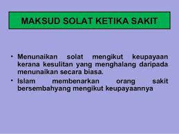 Apakah sakitnya karena diinfus, sakit kakin. Solat Ketika Sakit