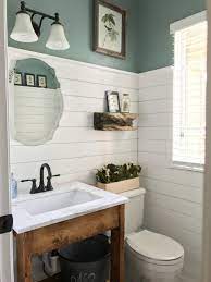 Shiplap Powder Room Diy Remodel Brandnewell Design Company Bathroom Makeover Diy Bathroom Shiplap Bathroom