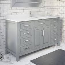 Shop our selection of 60 single sink bathroom vanities. Spa Bathe Thomas 60 In Oxford Gray Undermount Single Sink Bathroom Vanity With White With Gray Veins Engineered Stone Top Lowes Com Grey Bathroom Vanity Single Sink Bathroom Vanity Bathroom Vanity
