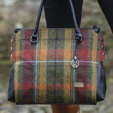 Tartan Wool Handbag Country House Handbag Tartan Irish Tartan