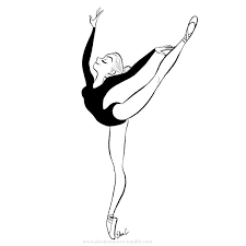 Ballet Dancer Drawing Black And White Graceful Ballerina Ballet Art Ballet Drawings Dancing Drawings