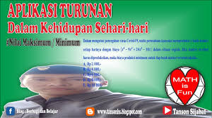 Setelahnya kamu bisa mengerjakan kuis berupa latihan soal untuk mengasah kemampuan belajarmu. Turunan Aplikasi Soal Cerita Maksimum Minimum Youtube