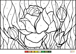 Hundreds of free spring coloring pages that will keep children busy for hours. Rose Color By Number Free Printable Coloring Pages Coloring Home