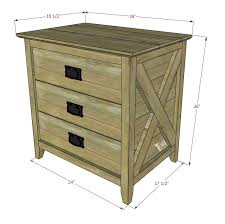 The dresser stands over 3.5 feet from the ground and is over 5 feet wide. Farmhouse X Nightstand Plans Laptrinhx