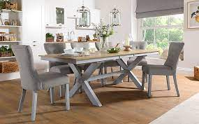 We did not find results for: Grange Painted Grey And Oak Extending Dining Table With 6 Bewley Light Grey Fabric Chairs Furniture And Choice