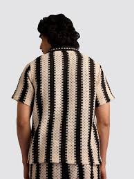 Buy Muvazo Ebony Edge Crochet T-Shirt and Short (Set of 2) Online