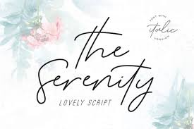 The font is licensed as free. Serenity Lovely Script 150724 Script Font Bundles Free Script Fonts Lettering Fonts Serenity