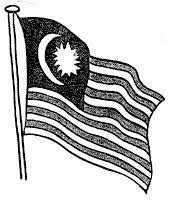 Ph (dap) p046 batu kawan: Lukisan Gambar Bendera Malaysia Hitam Putih Cikimm Com