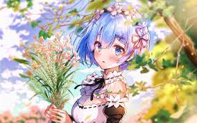 Christmas with rem re:zero (1297x2306). Download Wallpapers Rem Spring Re Zero Manga Protagonist Re Zero Characters Rem Re Zero For Desktop Free Pictures For Desktop Free