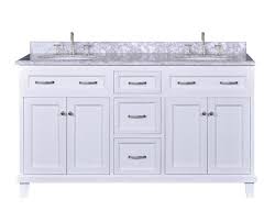 Or replace the whole vanity. Tuscany Addison 60 W X 22 D Vanity With Carrara Marble Vanity Top With Oval Undermount Bowls At Menards