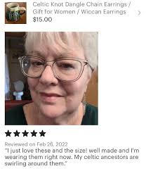 Celtic Knot Dangle Chain Earrings