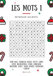Imprimer Le Jeu De Mots Caches Mots De Noel Mots De Noel Jeux Noel Noel