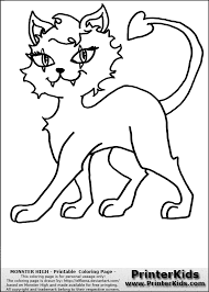Monster High Crescent Clawdeen Wolfs Pet Coloring Page