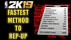 Fastest Method To Rep Up In Nba 2k19 Nba Blocks Nba Games