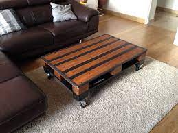 table basse industrielle palette bois et metal palette bois idee deco palette table basse palette