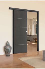 Porte Coulissante En Applique Seymour Chene Cendre Porte Coulissante Idee Salle De Bain Portes Coulissantes Modernes