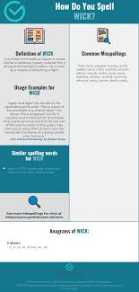 Correct Spelling For Wick Infographic Spellchecker Net
