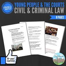 Cornell Notes Civil And Criminal Law Young People And The Courts Metacognition Cornell Notes Homeschool History Curriculum