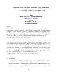Dsb.), dan seterusnya (used for sequences; Pdf The Use Of Journal Writing In Teaching English Writing