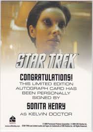 STAR TREK 2014 MOVIES SONIA HENRY AS KELVIN DOCTOR AUTOGRAPH