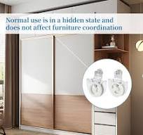 Amazon.com: 4 rodillos para puerta corrediza de armario, kit de rodamientos  mejorados, kit de rodillo superior de rodillos para puertas correderas de  ...