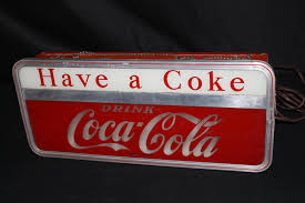 This new modern sign is again lighting up the sky. Sold Price Have A Coke Drink Coca Cola Lighted Sign December 6 0118 9 00 Am Cst